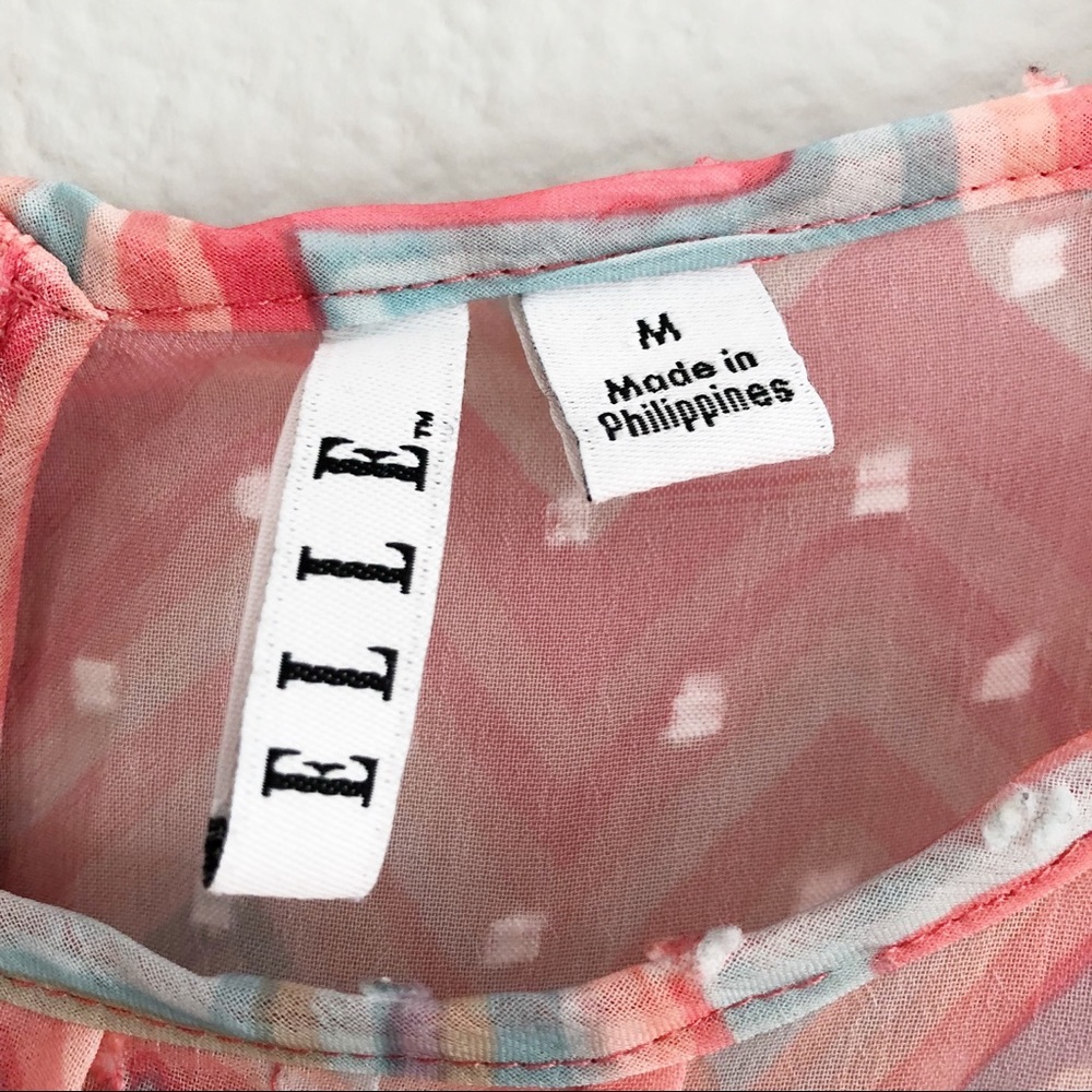 Elle Multi Color Zig Zag Patterned Sleeveless Top - image 5